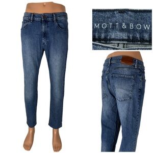 Mott & Bow Mens 34 X 28 (actual) Jeans Skinny Stretch Denim Cotton Blend Blue
